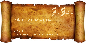 Fuker Zsuzsanna névjegykártya